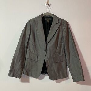 Vintage Banana Republic 100%Cotton Lined One Button gray Blazer, Size 8
